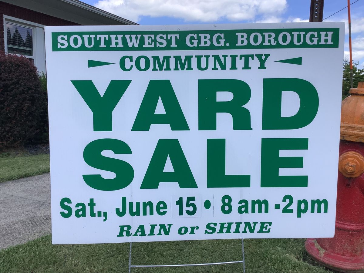 Annual Southwest Greensburg Community Yard Sale 424 Brandon St