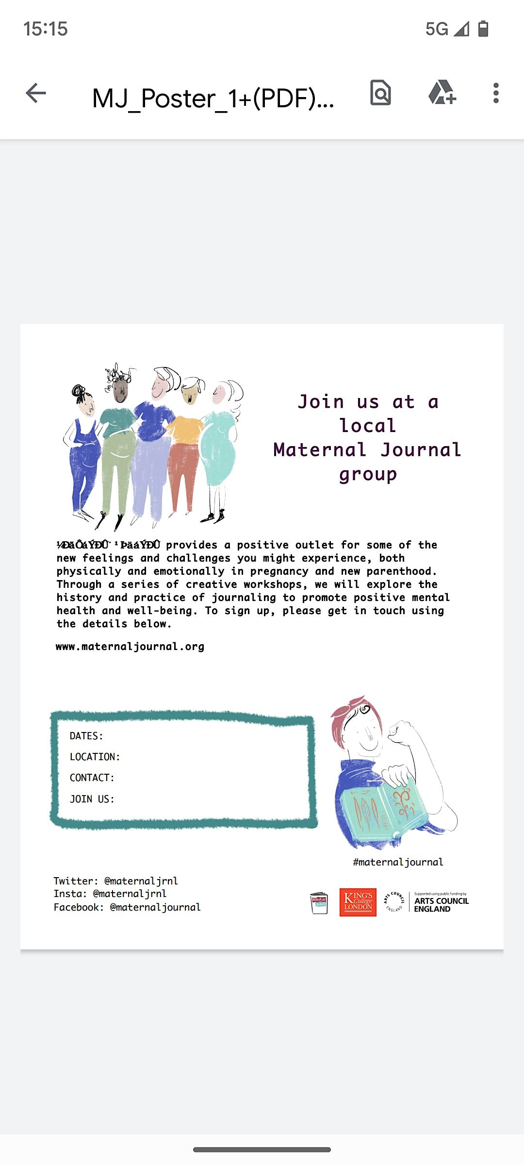 Maternal Journal Haringey | Noel Park Hub, London, EN | March 9, 2023