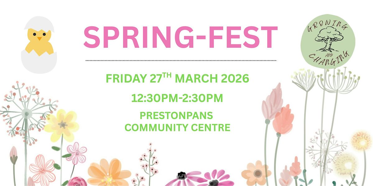 Spring Fest 2026 at Prestonpans Community Centre on 27th March, 2026