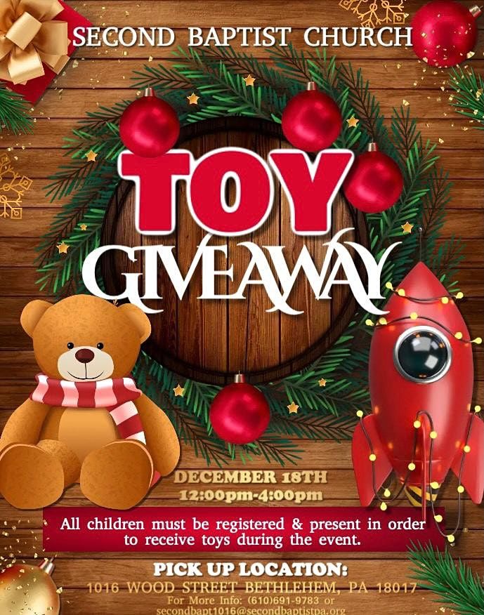 Saint Josephs Church Christmas Toy Giveaway Pennsylvania December 2022 Sbc Toy Giveaway (Community) | Second Baptist Church, Bethlehem, Pa |  December 18, 2021