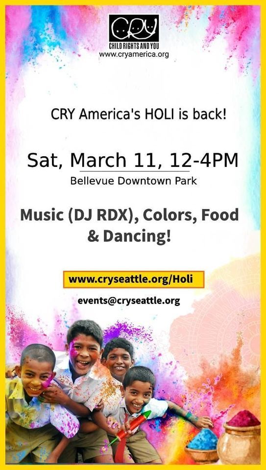 CRY HOLI Bellevue Downtown Park March 11, 2023