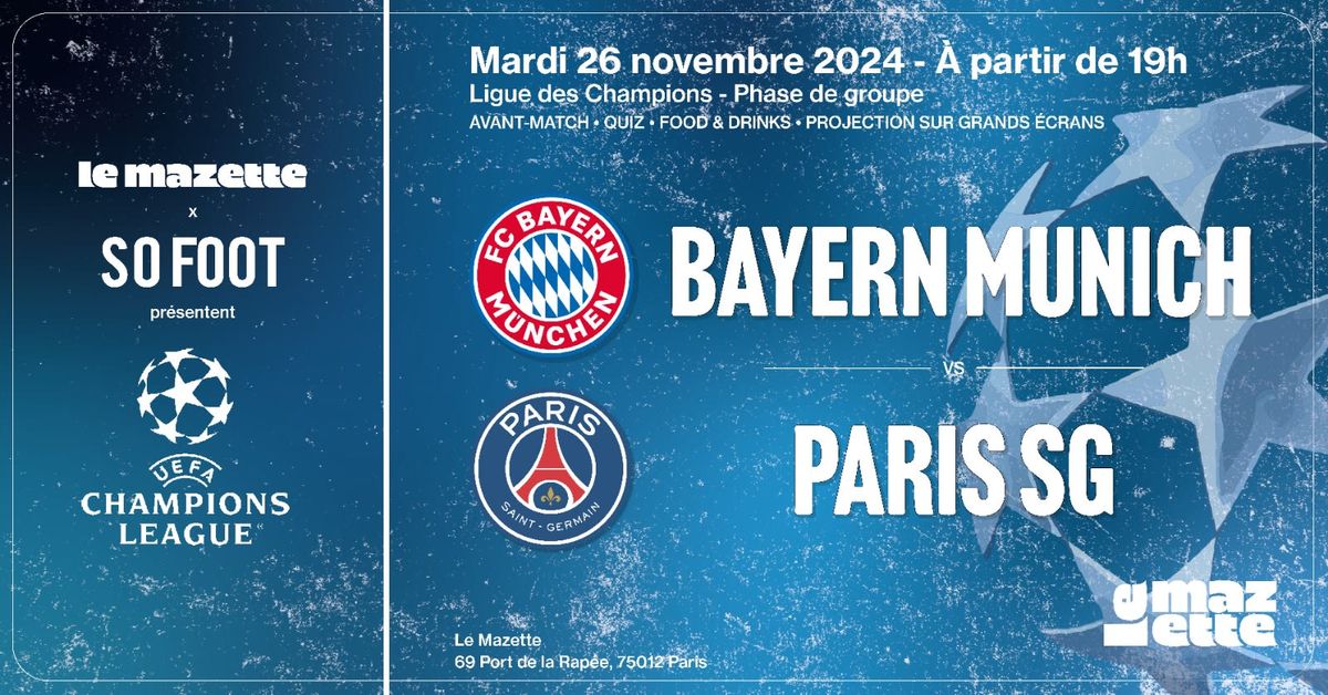 Champions League - Paris Saint Germain FC vs Bayern Munich at Parc des Princes