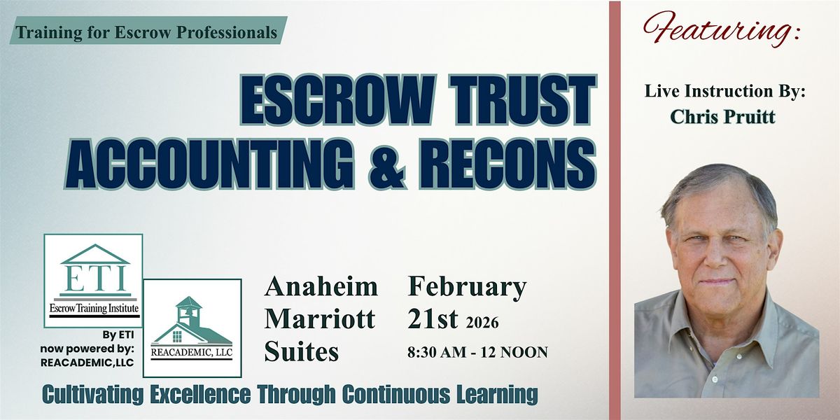Escrow Trust Accounting & Recons
