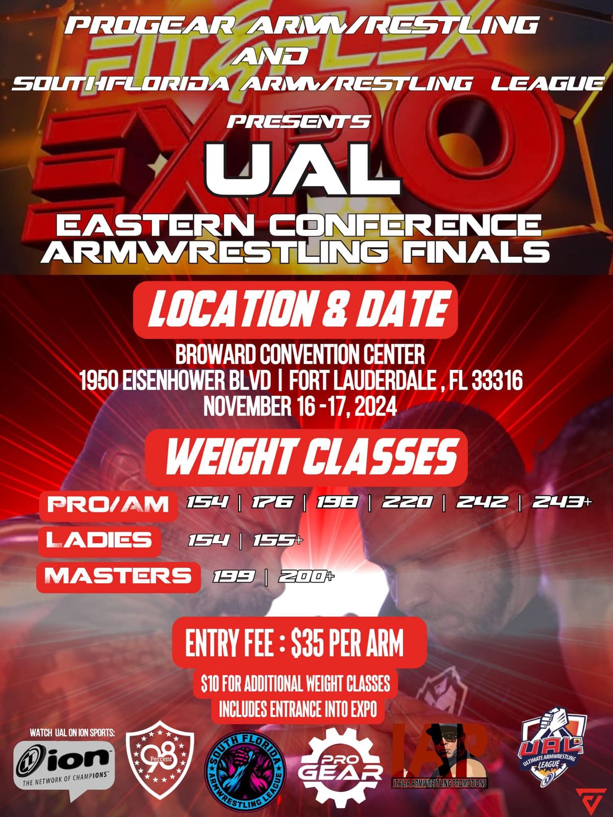 UAL EASTERN CONFERENCE ARMWRESTLING FINALS Broward Convention Center