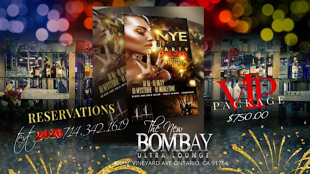 NYE 2026 Black Tie Party, BOMBAY Ultra lounge