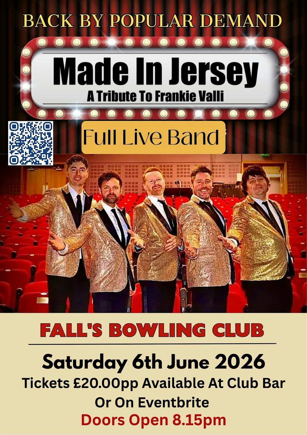 Falls Bowling Club - The Jersey Boys Live - Made in Jersey