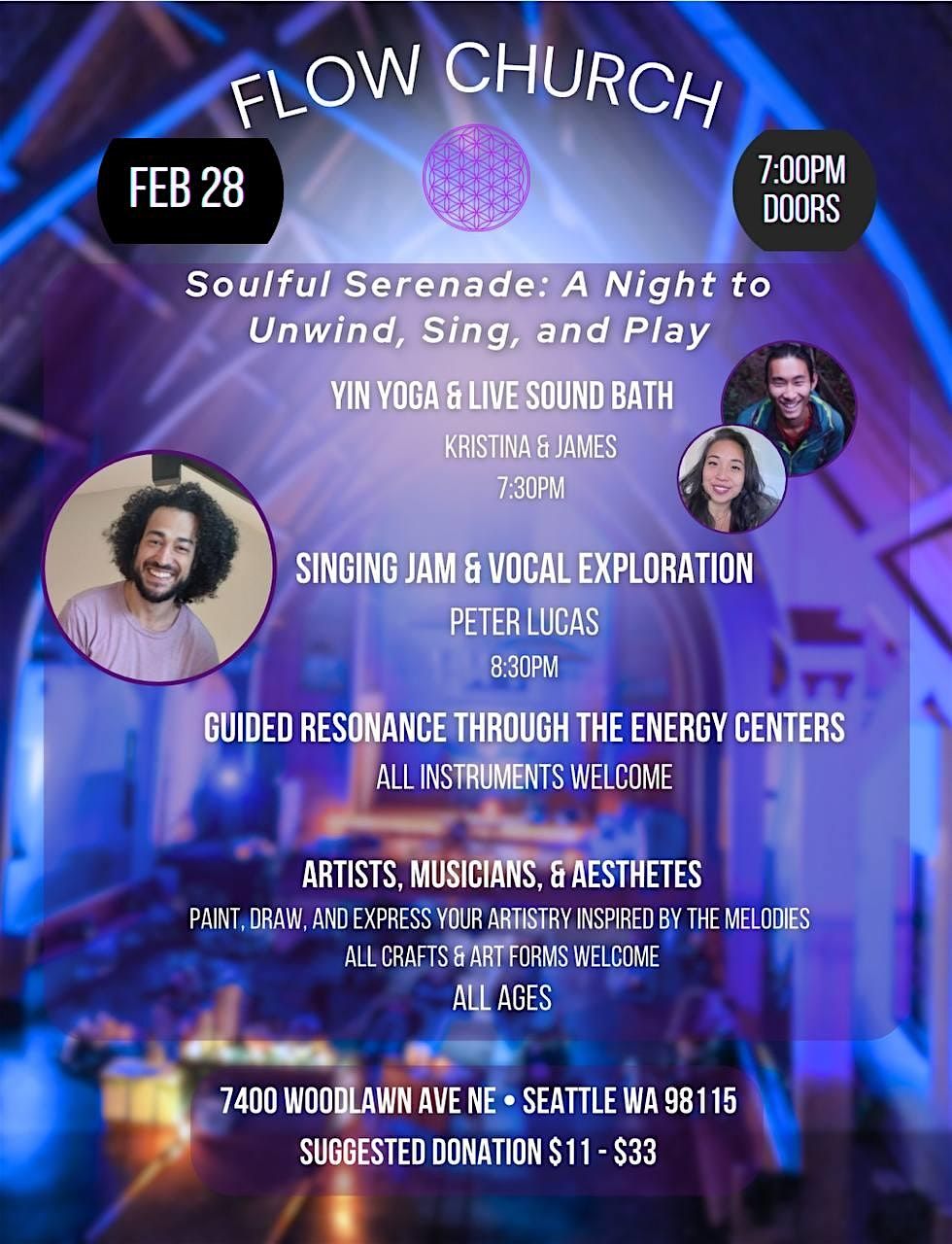 Soulful Serenade with Flow Church in Greenlake Seattle Feb 28, 2024 at ...