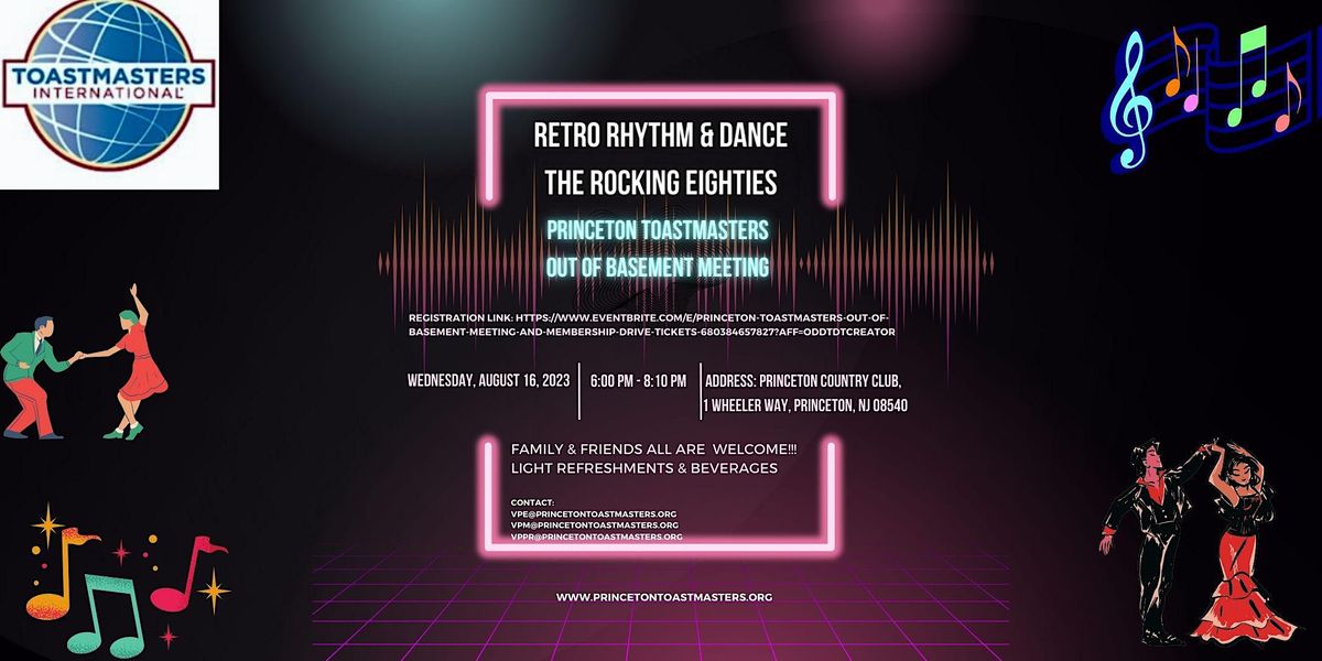 Princeton Toastmasters Out Of Basement Meeting.