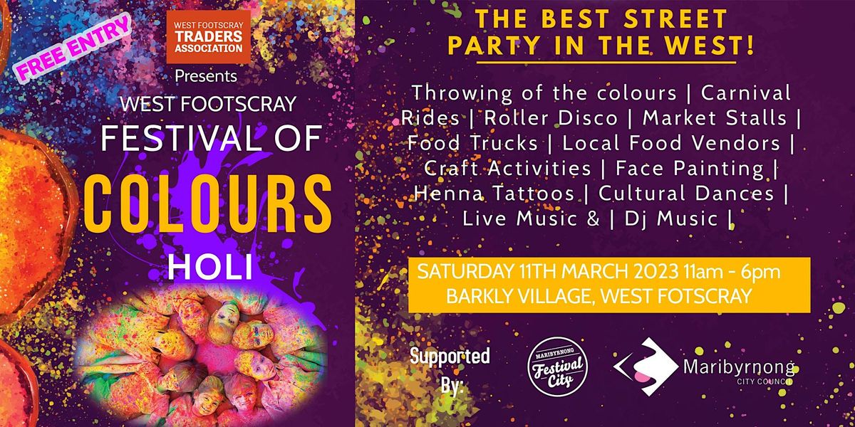 West Footscray Festival of Colours Holi 2023 | Barkly Village West ...