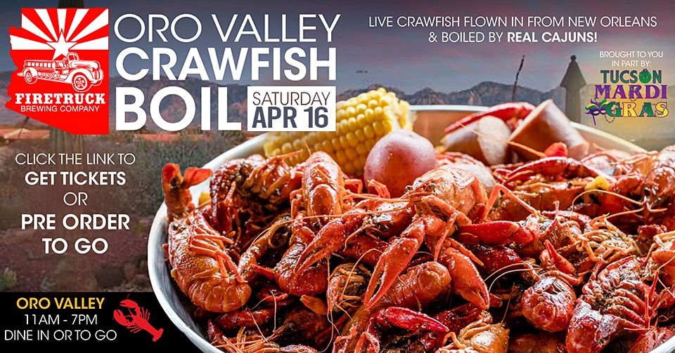 Crawfish Boil Oro Valley Firetruck Brewing Co, Oro Valley, AZ April