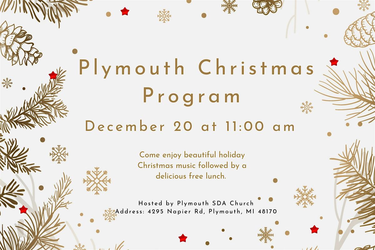Christmas music program at Plymouth Seventh-day Adventist Church