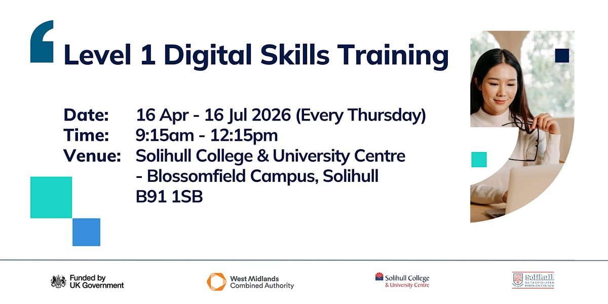 Level 1 Digital Functional Skills Training at Solihull College ...