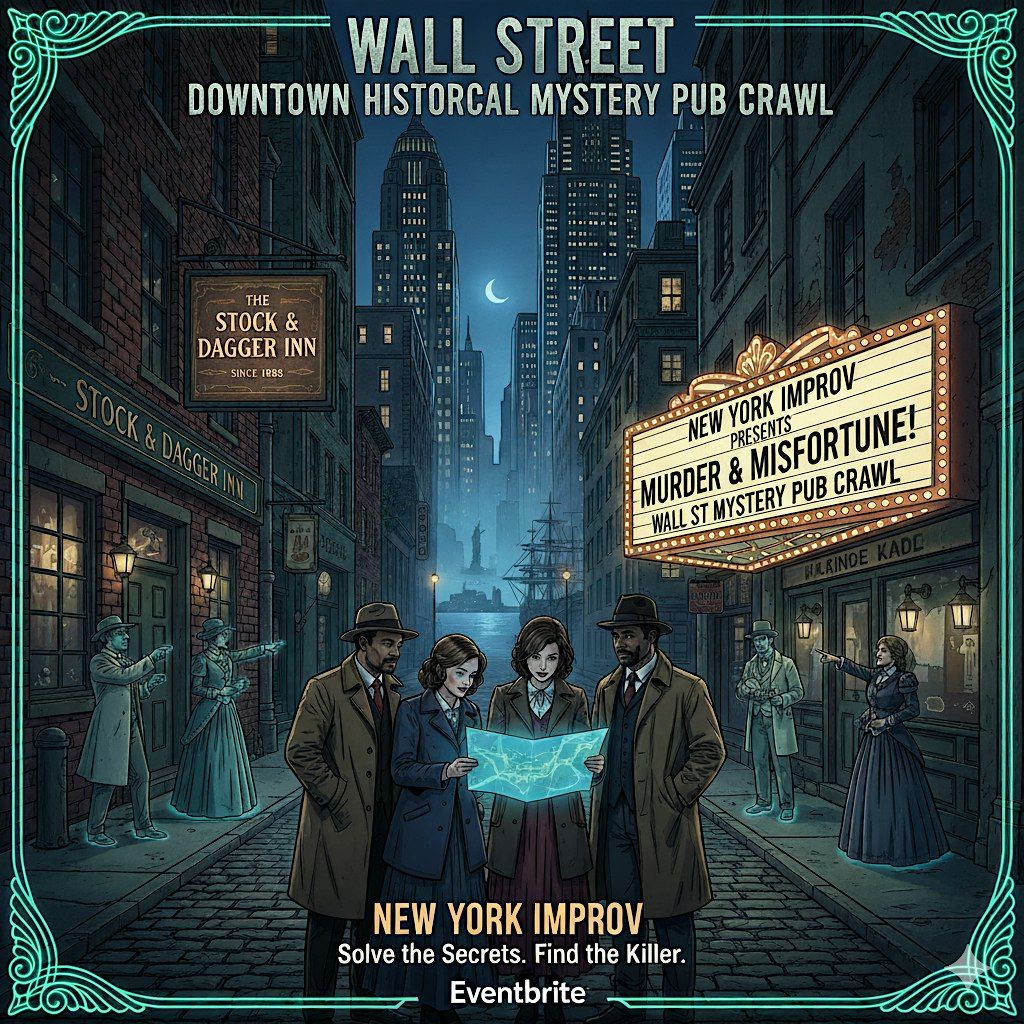 Wall Street, Downtown Historical M**der Mystery Pub Crawl, New York Improv