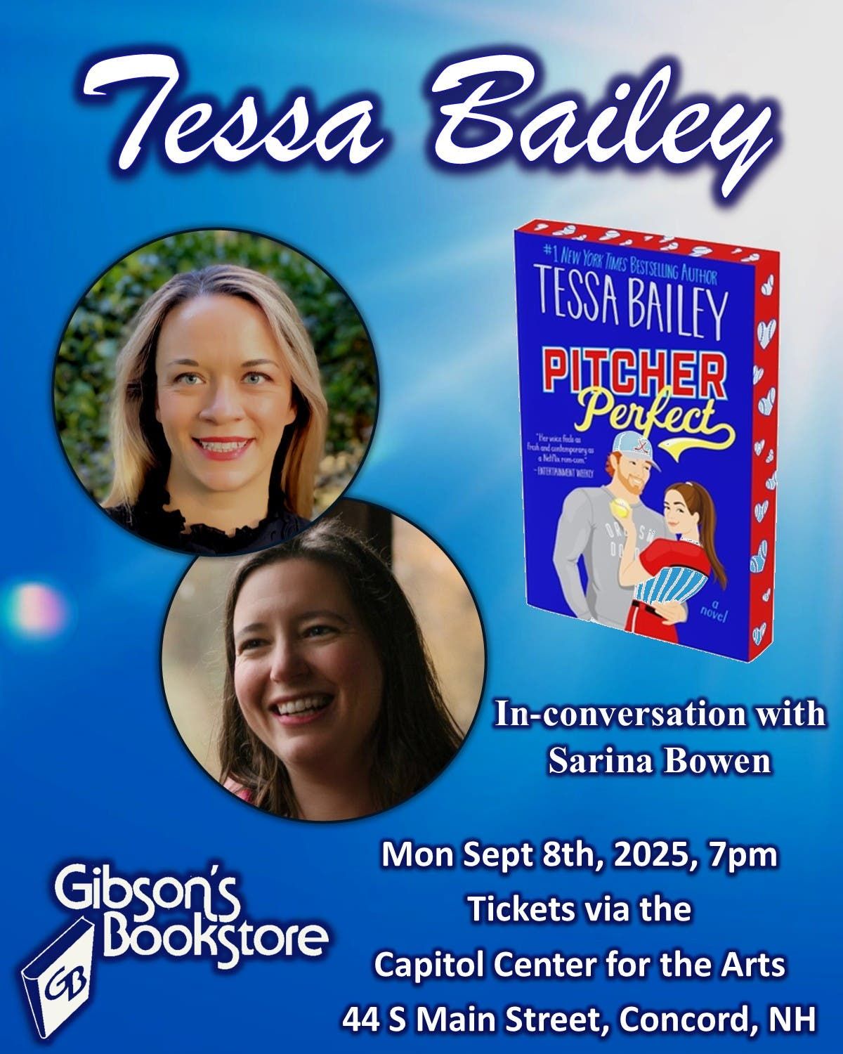 Tessa Bailey at Capitol Center for the Arts - New Hampshire