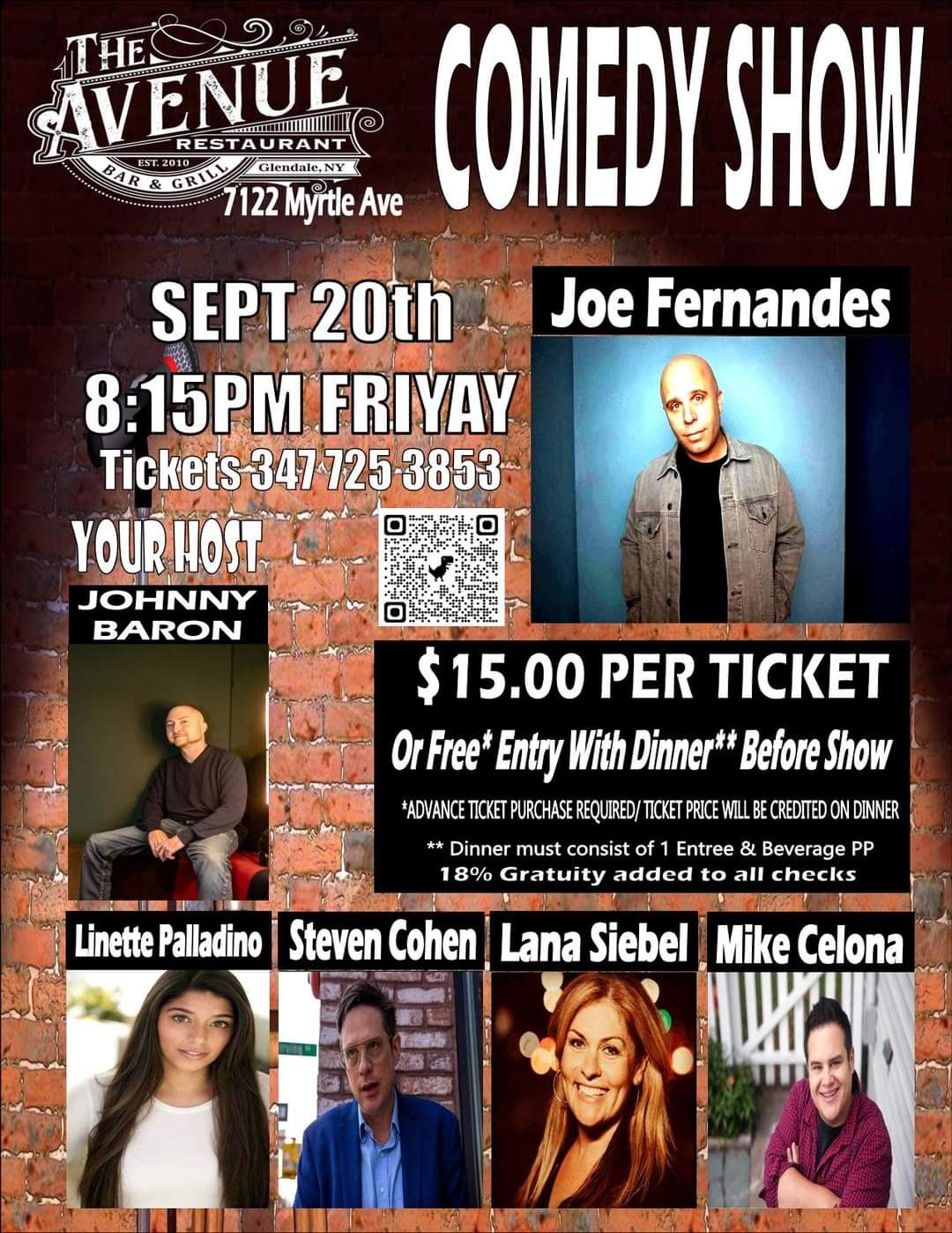Joe Fernandes at Uncle Vinnies Comedy Club