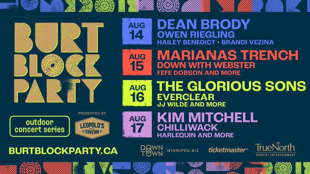 Burt Block Party - Dean Brody, Owen Riegling and More at Burton Cummings Theatre