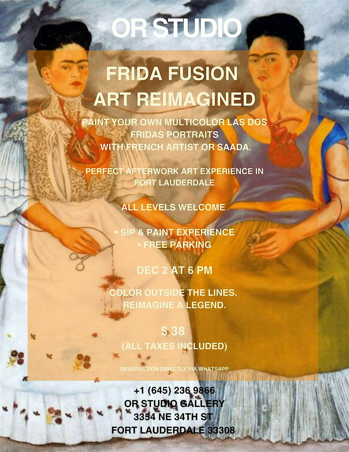 Frida fusion sip & paint workshop