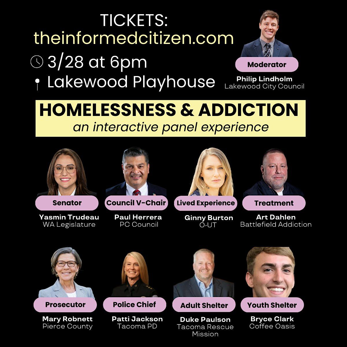 Citizenship Project Homlessnes Informed Citizen Live! An Interactive Panel on Homelessness & Addiction ...