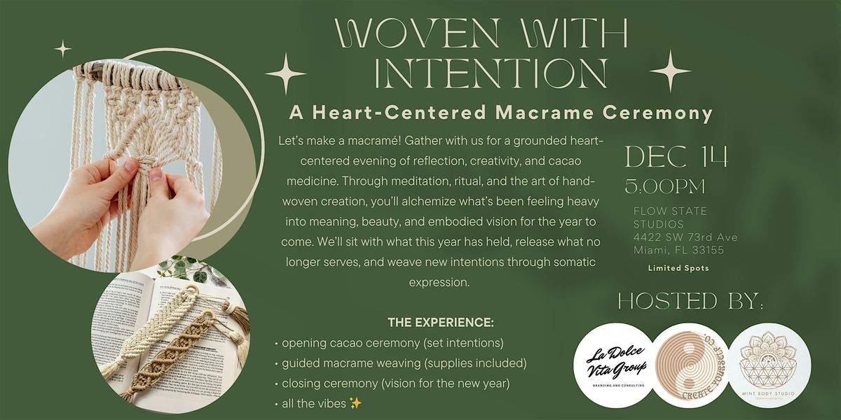Woven with Intention: A Heart-Centered Macrame Ceremony