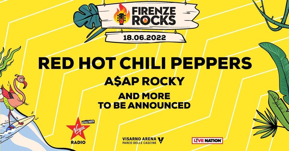 Red Hot Chili Peppers A Ap Rocky Firenze Rocks 22 Visarno Arena Florence To June 18 22