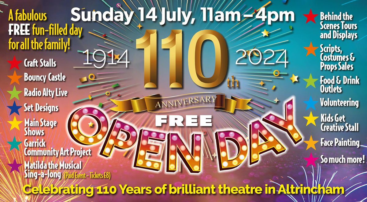 Altrincham Garrick Open Day 2024 Altrincham Garrick Playhouse July