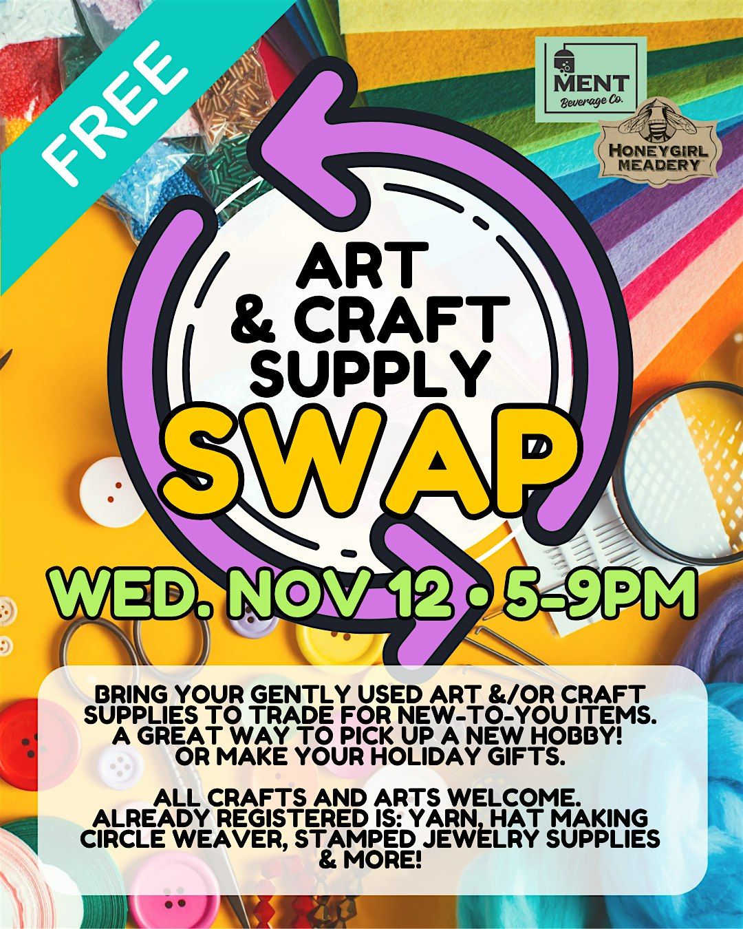 FREE Art & Craft supply swap