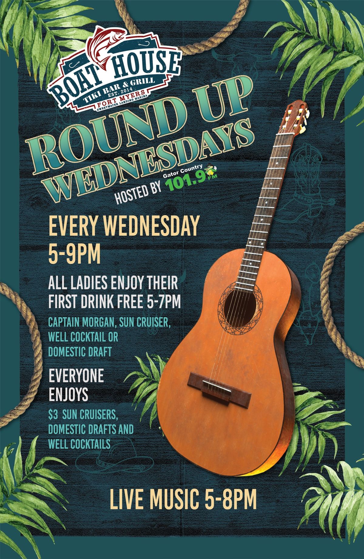 Round Up Wednesdays at The Boathouse Fort Myers | The Boathouse Tiki ...