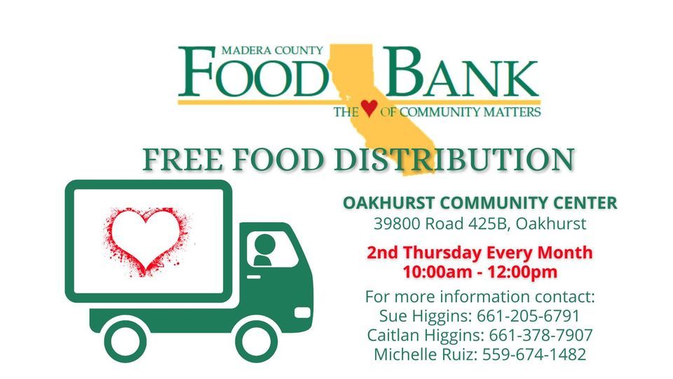 Free Food Distribution Provided By Madera County Food Bank; Drivethru