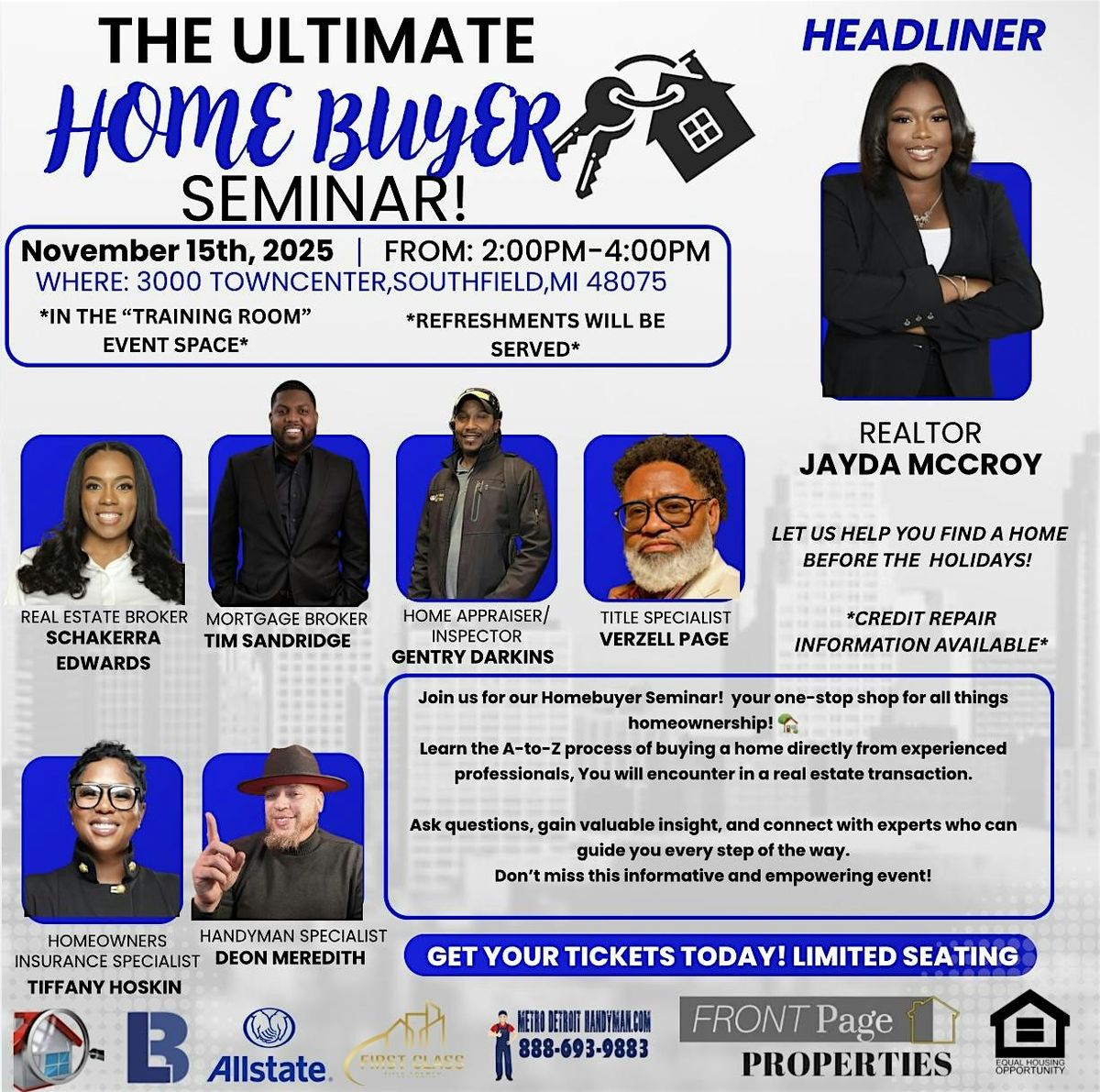 DETROIT ULTIMATE HOMEBUYER SEMINAR!