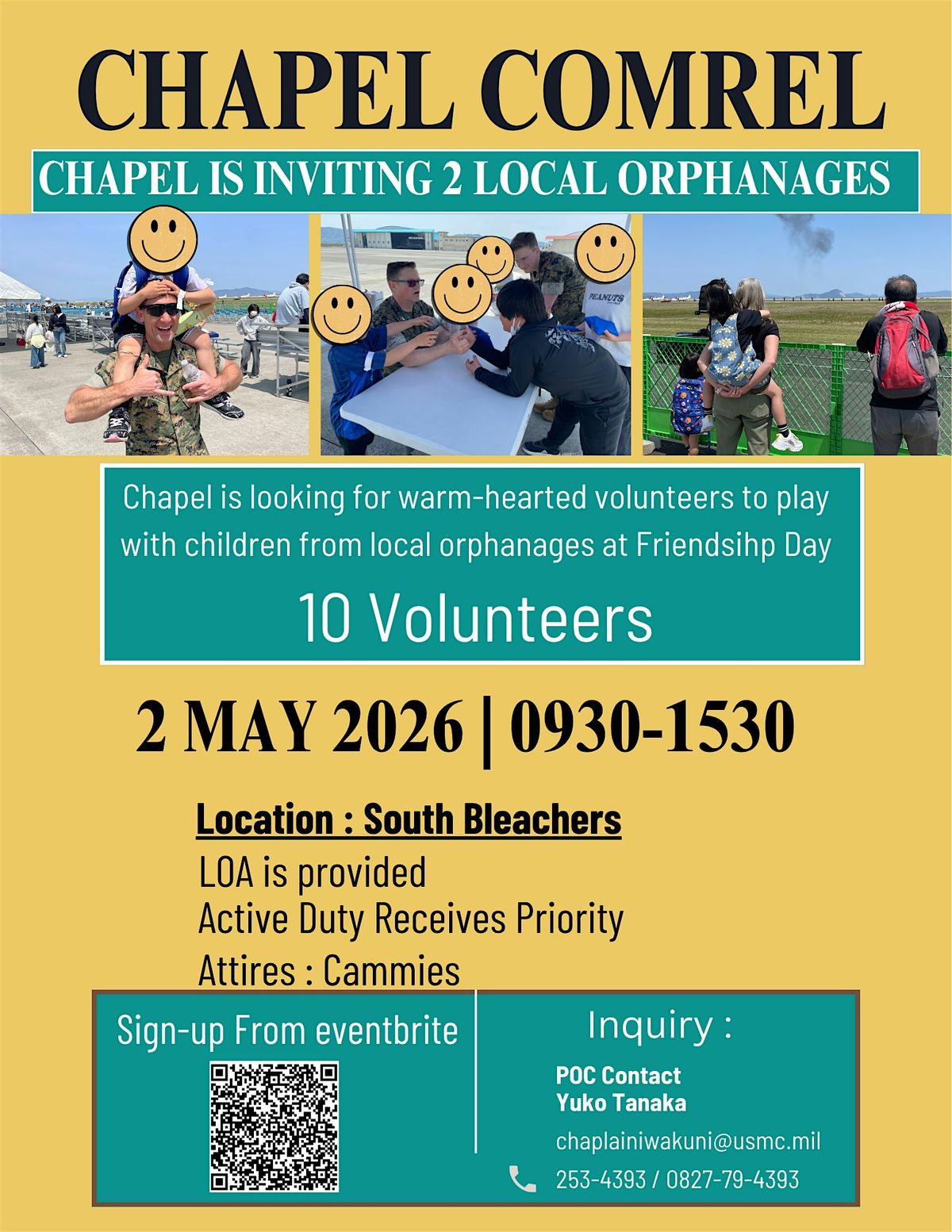 2026 Friendship Day COMREL with 2 Local Orphanages at Marine Corps Air ...