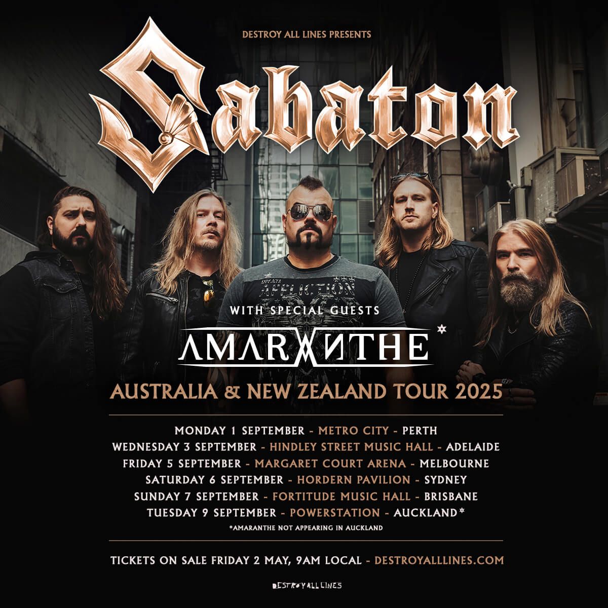 Sabaton Ostrava Tickets