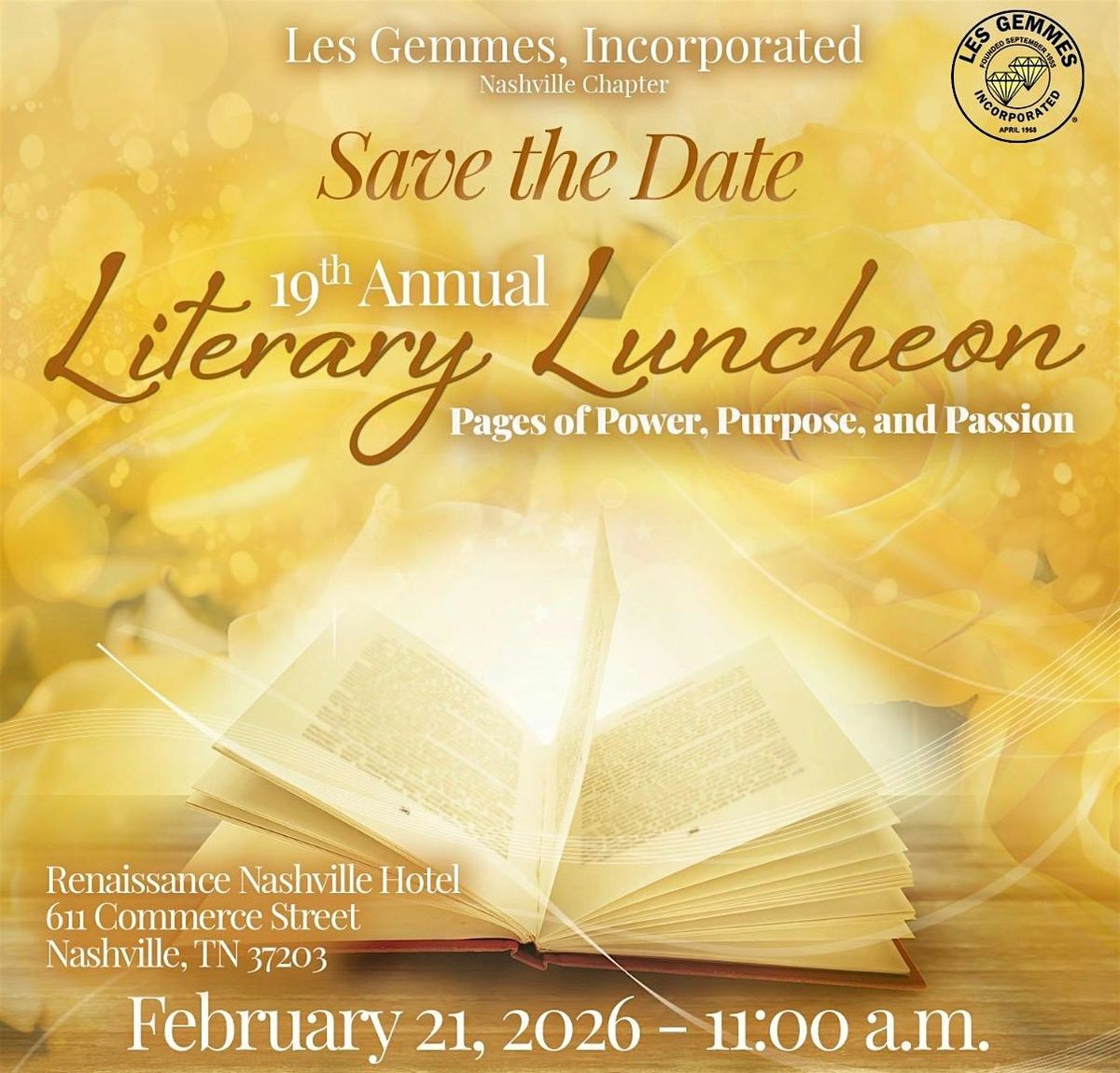 Les  Gemmes 19th  Annual Literary Luncheon