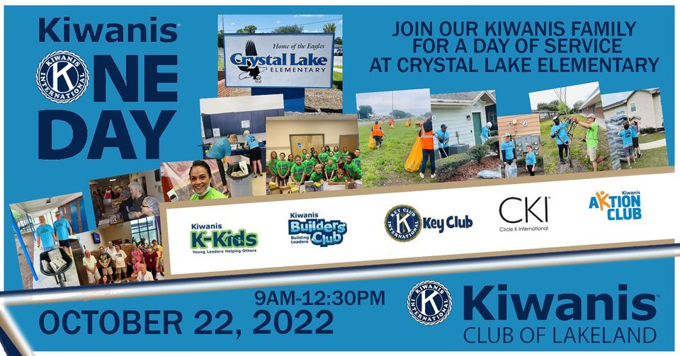 Kiwanis One Day 2022 Crystal Lake Elementary, A Community Partnership