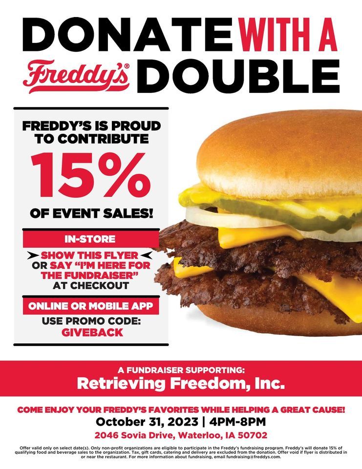 Fundraiser Night at Freddy's Waterloo, IA 