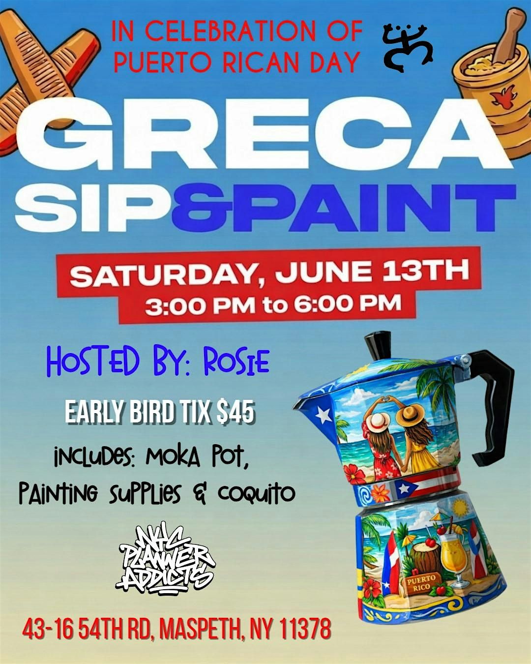 NYCPA's Greca Sip and Paint