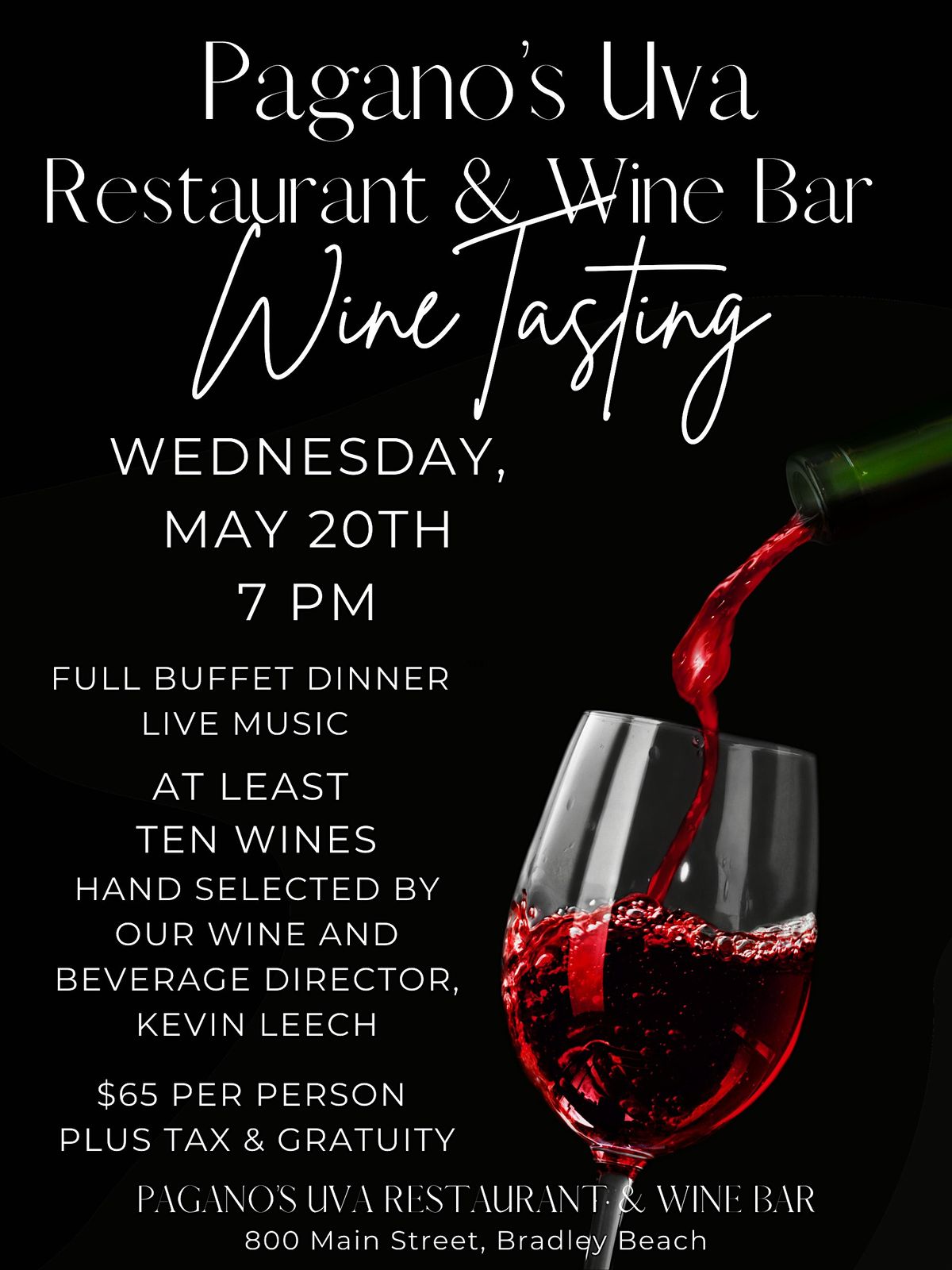 Pagano's Uva Restaurant & Wine Bar Spring Wine Tasting