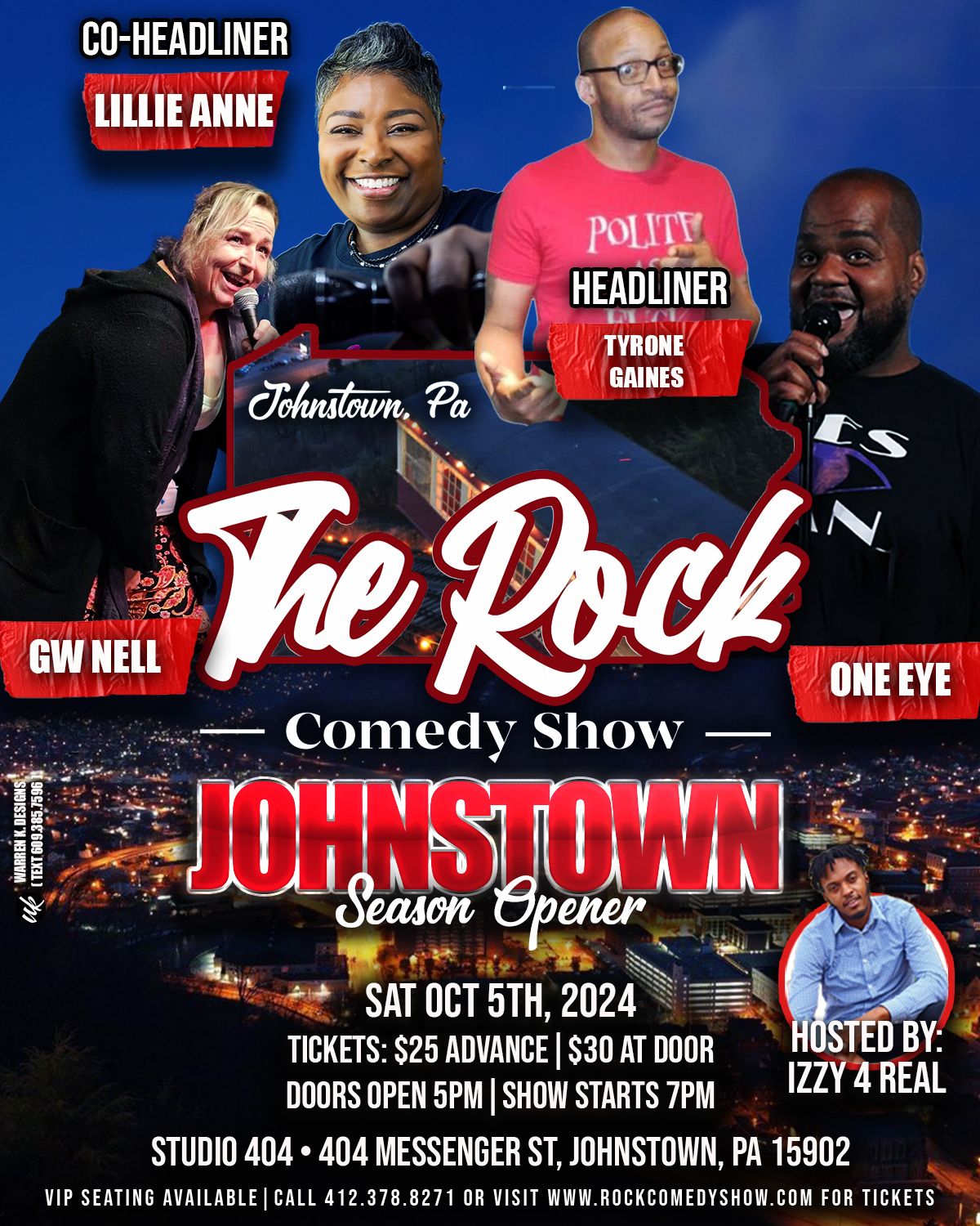 The Rock Comedy Show Johnstown Season Opener Studio 404 Community