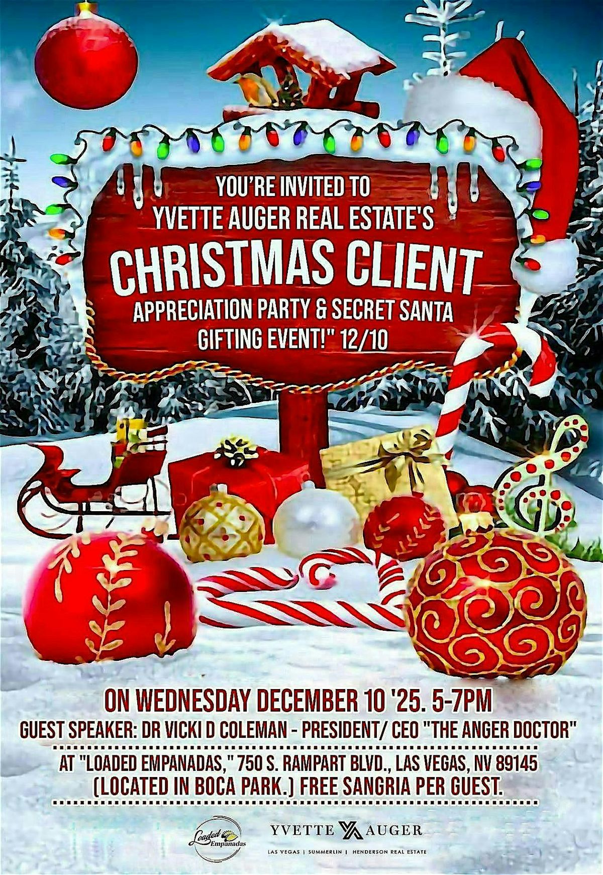 Yvette Auger Real Estate's "Christmas Client Appreciation Party!" 12\/10