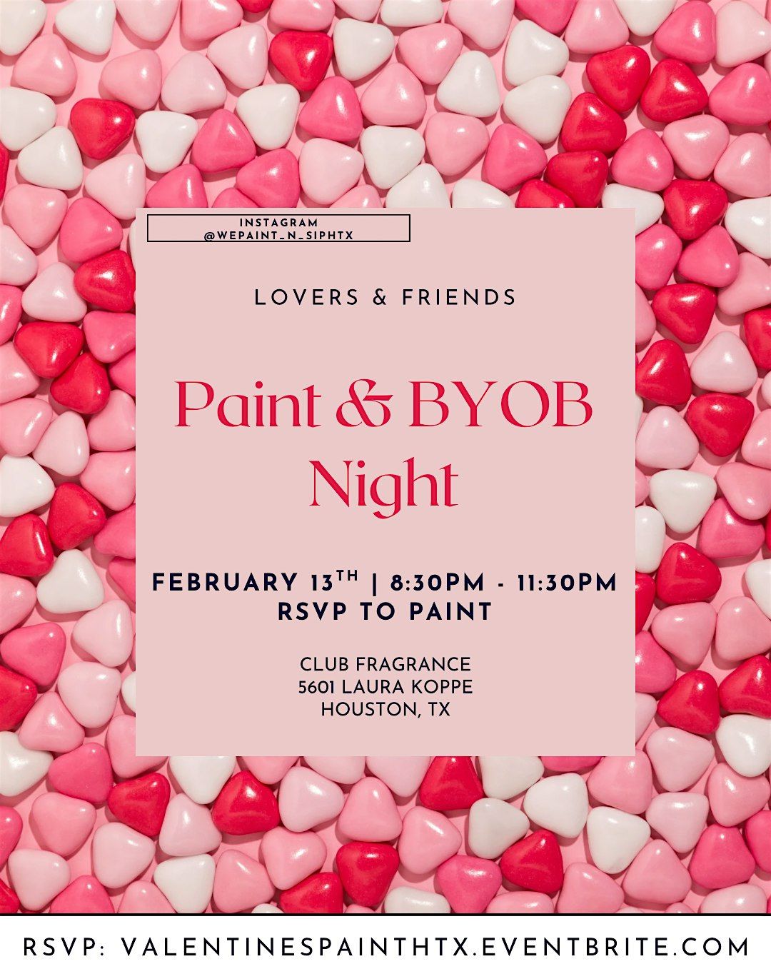 Lovers and friends paint and BYOB night