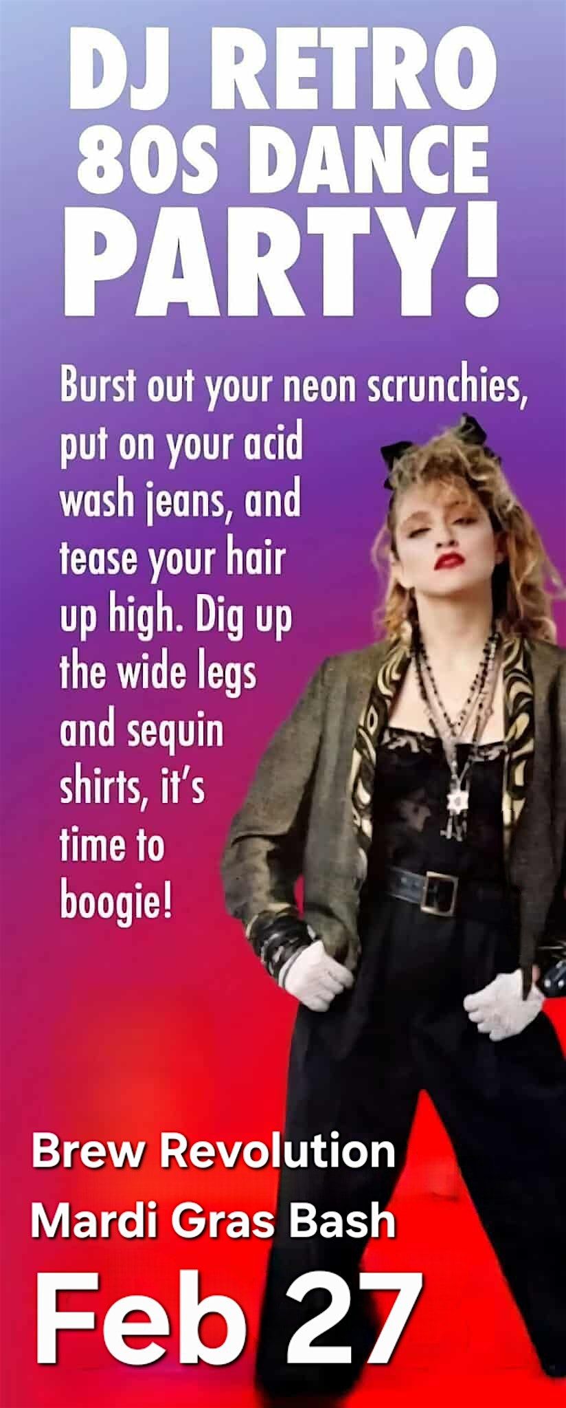 DANCE DANCE DANCE DANCE Mardi Gras Disco 80sParty