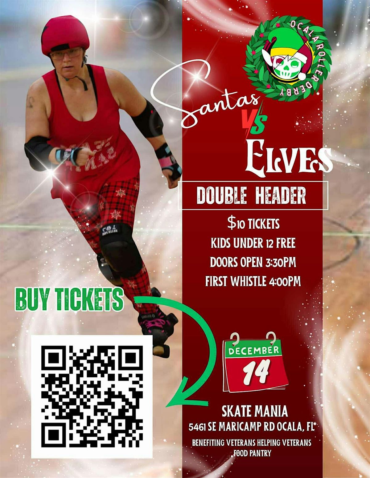 Ocala Roller Derby Presents Santas vs Elves