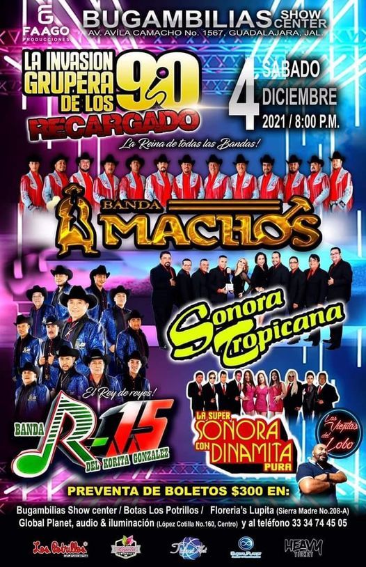 Sonora Tropicana en bugambilias show Center | BMLS Showcenter, Guadalajara,  JA | December 4, 2021