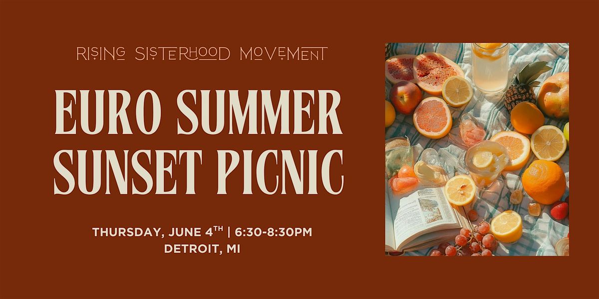 Euro Summer Sunset Picnic: Wine, Grazing Tables & Golden Hour on Belle Isle