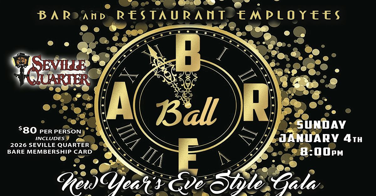 Seville Quarter's 2026 New Year's B.A.R.E Ball