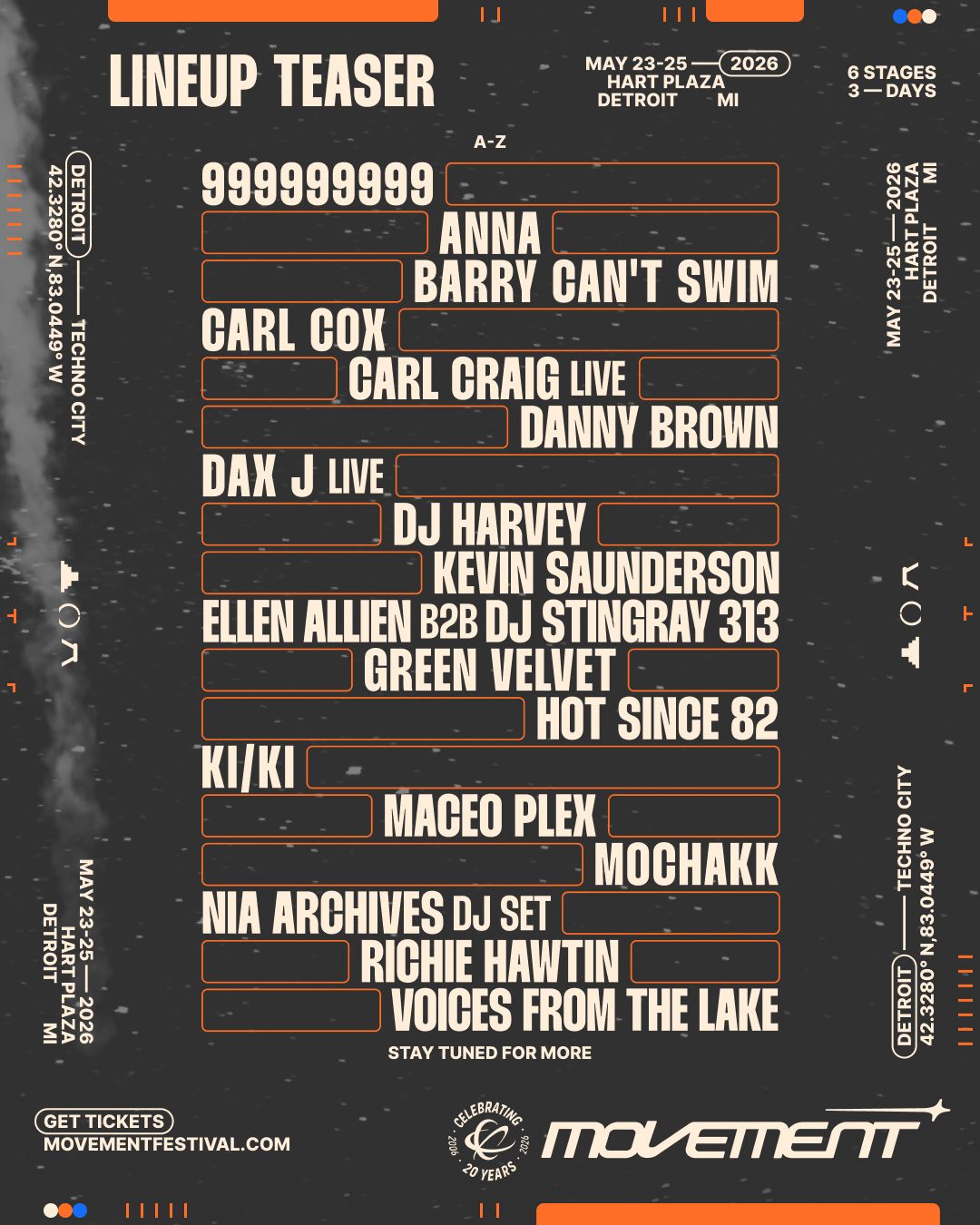 2026 Movement Music Festival - Saturday at Hart Plaza