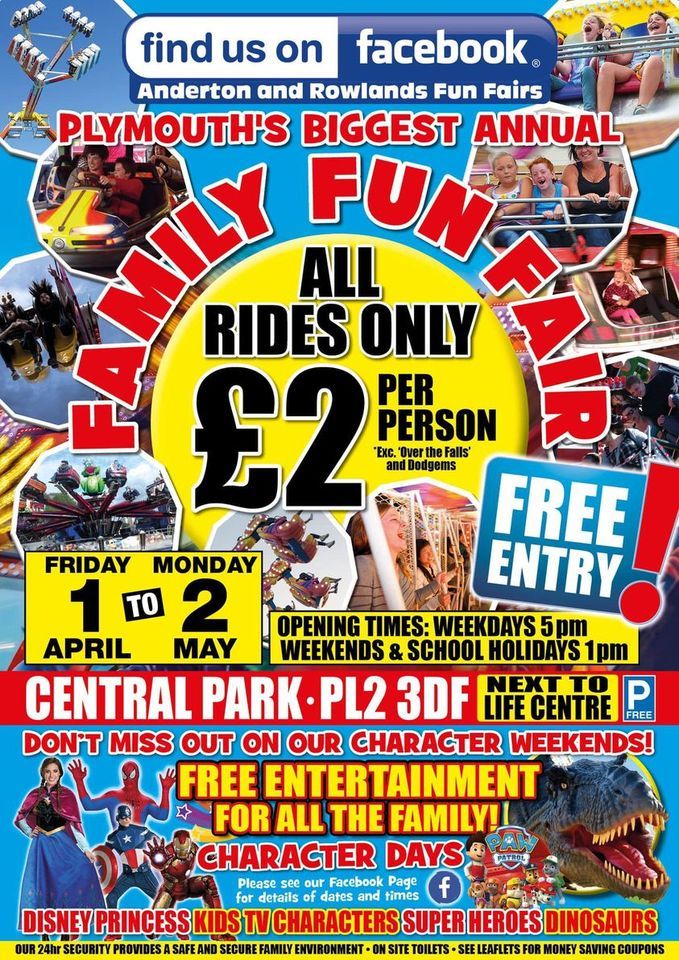 Plymouth Fun Fair 2022 | Central Park, Plymouth | April 1, 2022 Plymouth Fun Fair 2022 | Central Park, Plymouth | April 1, 2022