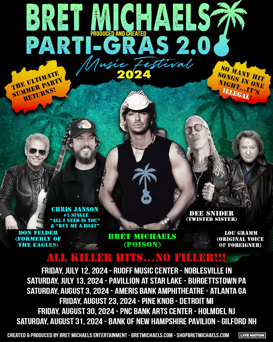 Bret Michaels at Pompano Beach Amphitheatre