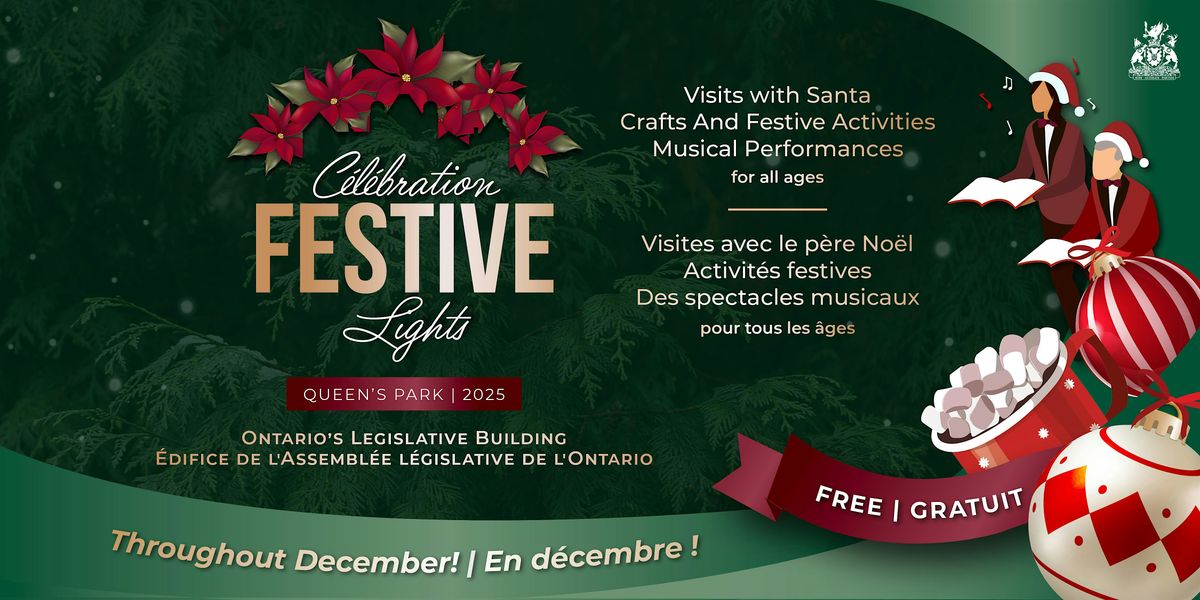Festive Lights at Ontario's Legislative Building, Queen's Park