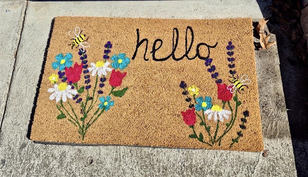 Paints + Pours: Floral Rug Painting Workshop