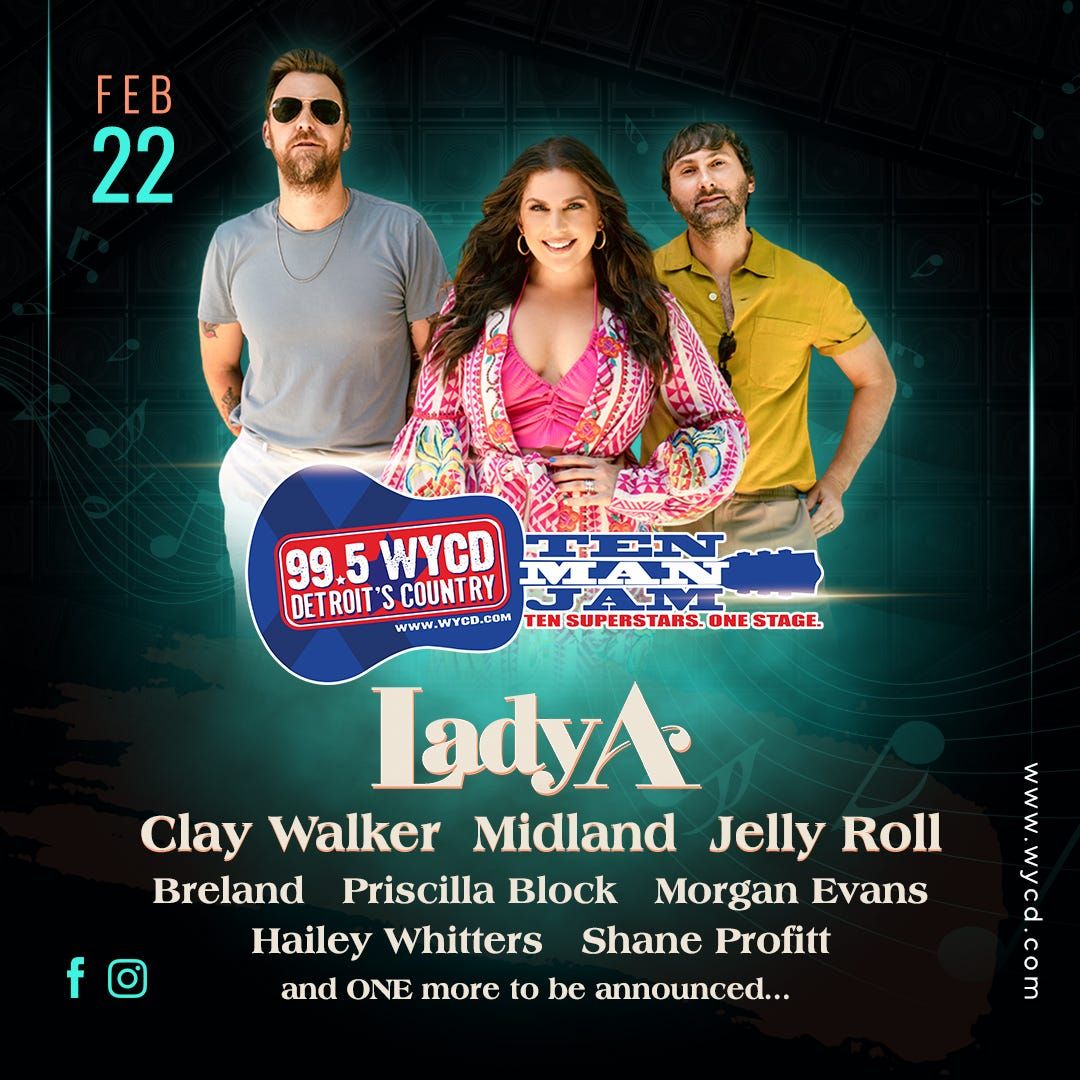 WYCD Ten Man Jam Lady A, Clay Walker, Midland, Jelly Roll &